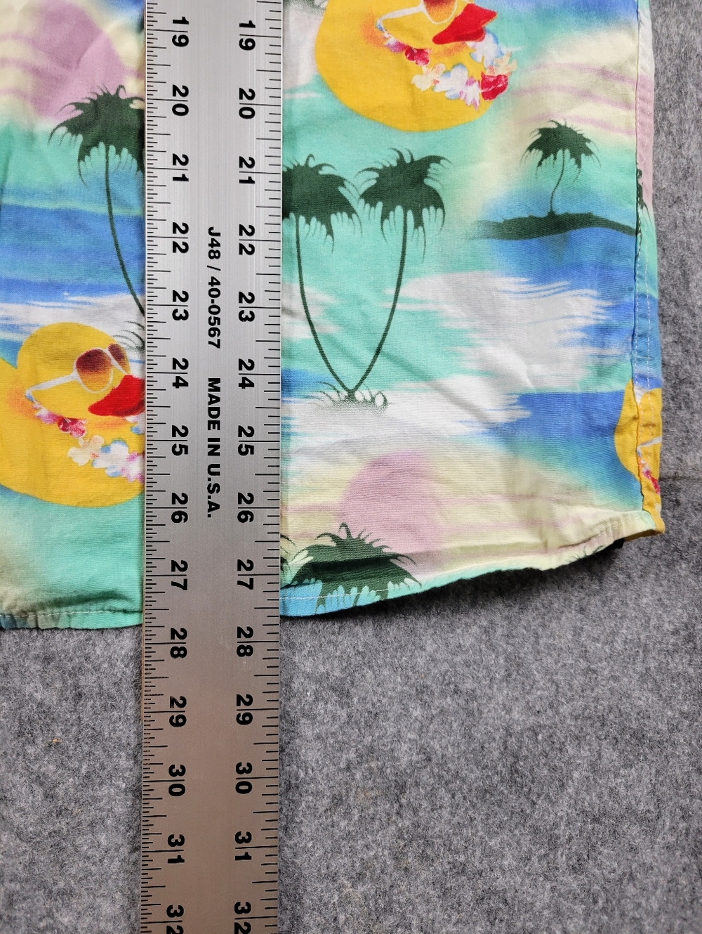 Neff All-Over Duck Print Hawaiian Short-Sleeve Button Up Shirt Mens Size Large - Picture 10 of 10